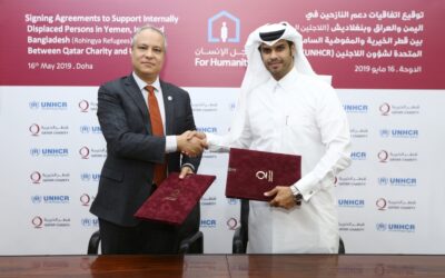 UNHCR and Qatar Charity sign three agreements in support of the displaced