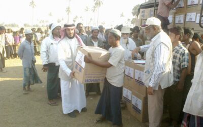 قطر الخيرية توزع معونات أساسية على النازحين في ولاية راخين بميانمار