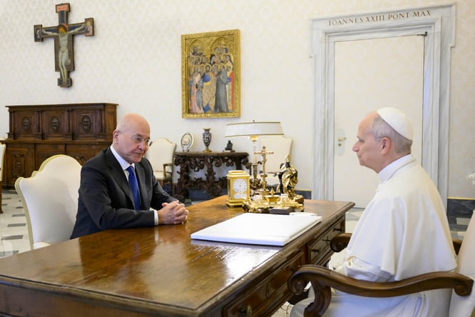 HC Salih meeting with His Holiness Pope Leo XIV