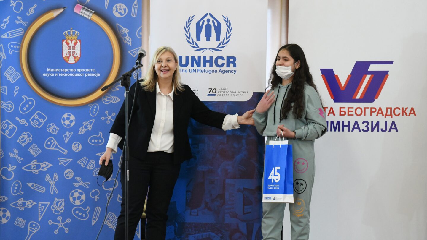 Đurđica Ergić, Ministry of Education, Science and Technological Development of the Republic of Serbia, and Bakhtavara Aryubi from Afghanistan
