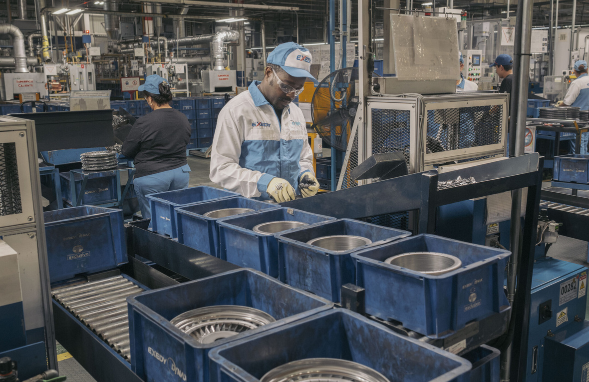 People working in a factory