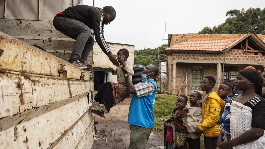 Uganda. Refugees from DRC