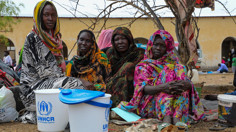 South Sudan. Thousands of refugee returnees cross border fleeing Sudan violence