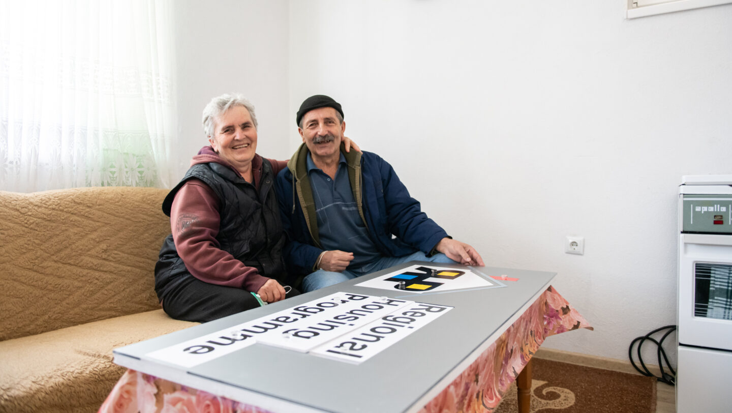 Branko and Dusanka Glisic are grateful for the chance to rebuild their lives in dignity, in their new home in the village of Ajdinovici, Bosnia and Herzegovina. Photo by RHP.