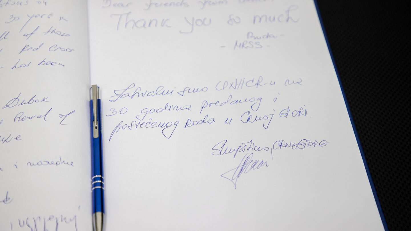 Impressions book - Parliament of Montenegro expresses gratitude for UNHCR's 30 years of service in the country