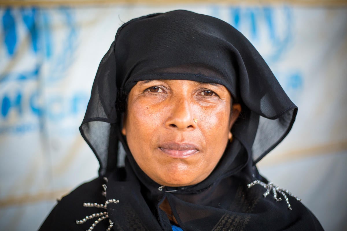 Bangladesh. Female head of households recieve assistance from Community Outreach Volunteers