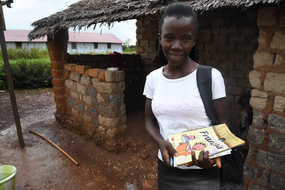 Democratic Republic of Congo. Refugee children home schooling for exams