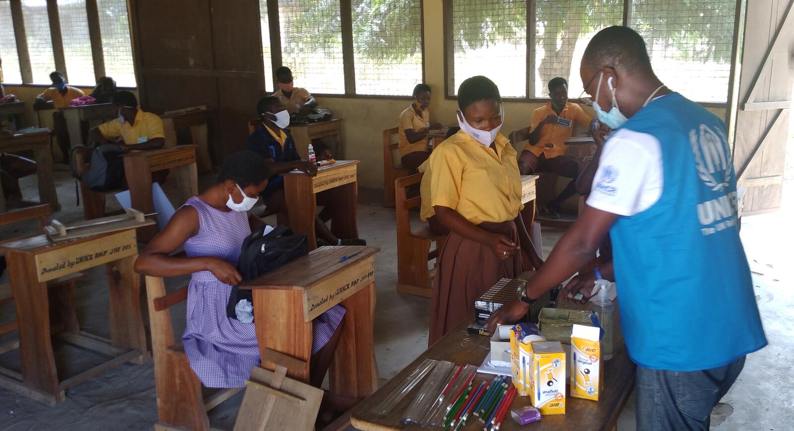 Ghana. Students prepare for finals 