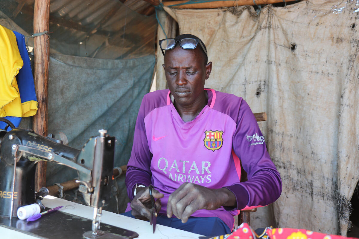 Ethiopia. South Sudanese tailor