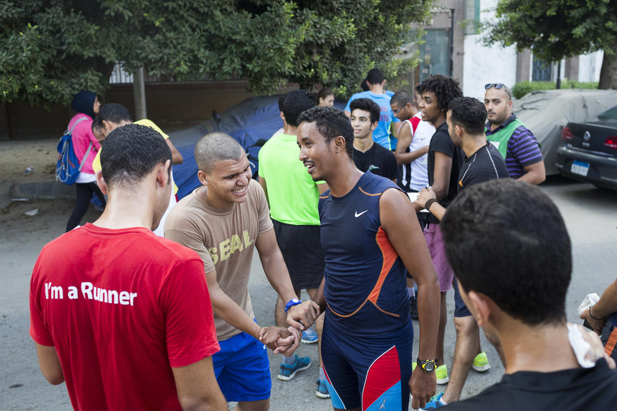 Egypt. Once he ran for his life, now running is Somali refugee's passion
