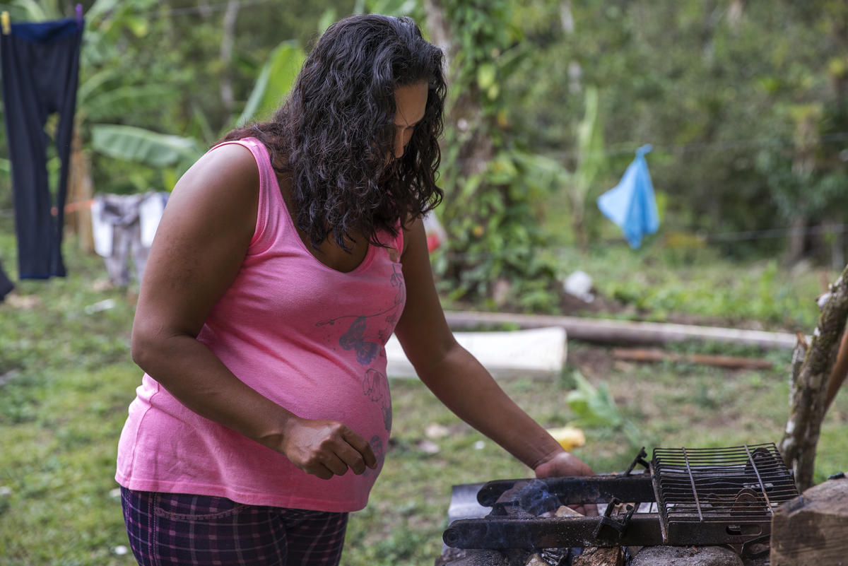 Costa Rica.Nicaraguan woman who escaped from the political conflict in Nicaragua
