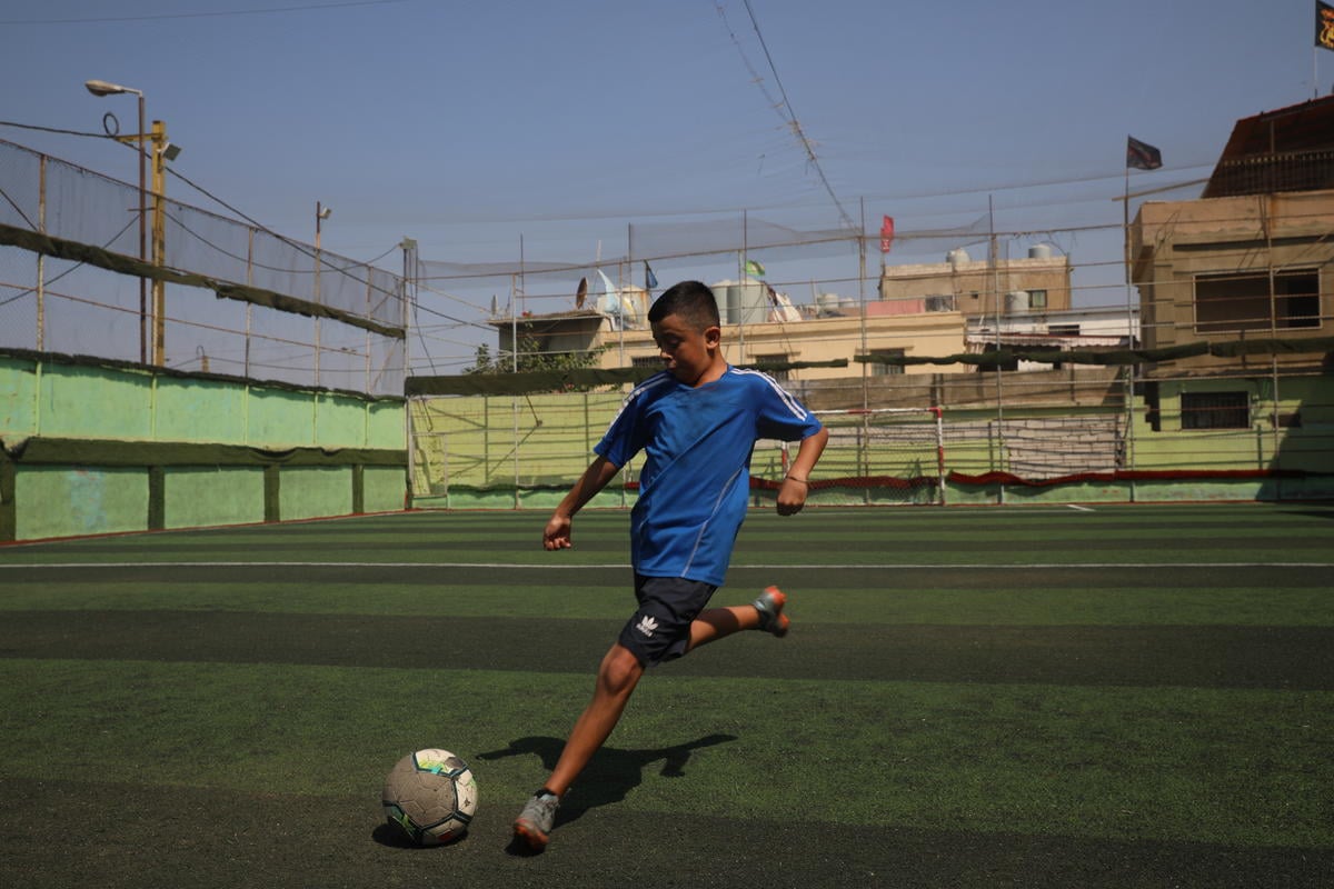 Lebanon. Young refugee resettled to Spain dreams of playing for Real Madrid