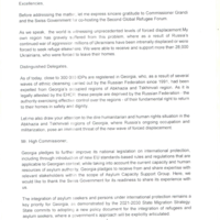 Statement from Georgia