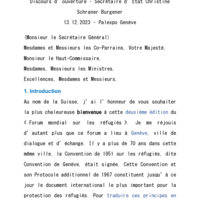 Statement from Switzerland