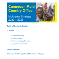 Cameroon Multi-Country Office – Multi-year strategy 2022 – 2026