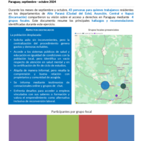 Diagnóstico participativo Paraguay, septiembre - octubre 2024