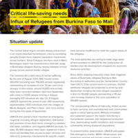 Mali: Critical life-saving needs -  Influx of refugees from Burkina Faso - September 2025