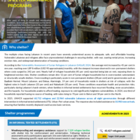 Lebanon: Factsheet - Shelter Assistance Programs - [January-August 2025] 