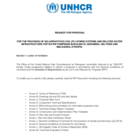 Request for proposal no. RFP 1584 for solar photovoltaic (PV) hybrid systems and related water infrastructure for water pumping in Bokolmayo, Buramino, Helywen and Melkadida, Ethiopia