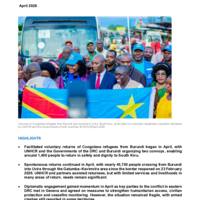 Eastern Democratic Republic of the Congo situation regional update: April 2026