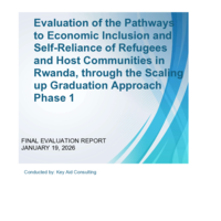 Evaluation of the pathways to economic inclusion and self-reliance of refugees and host communities in Rwanda, through the scaling up graduation approach