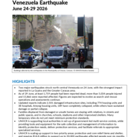 Venezuela Earthquake Emergency Update No. 1 (24-29 June 2026)