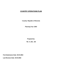 UNHCR Country Operations Plan 2003 - Slovenia