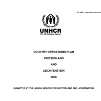 UNHCR Country Operations Plan 2006 - Switzerland and Liechtenstein