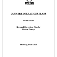 UNHCR Country Operations Plan 2006 - Regional Operations Plan for Central Europe (Hungary, Poland, the Slovak Republic and Slovenia)