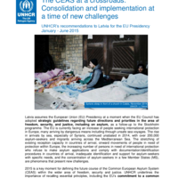 UNHCR's Recommendations to Latvia for its EU Presidency, January-June 2015