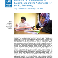 UNHCR's Recommendations to Luxembourg and the Netherlands for its EU Presidency, January-June 2016