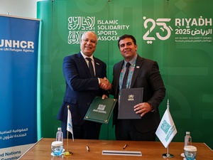 توقيع الاتفاقية بين المفوضية والاتحاد الرياضي للتضامن الإسلامي.