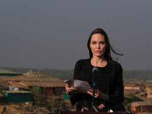 Bangladesh. UNHCR Special Envoy, visit to Rohingya refugees in Kutapalong mega camp in Cox's Bazaar