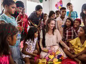 Colombia. Visit by UNHCR Special Envoy Angelina Jolie
