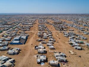 Jordan. General drone shots for Zaatari camp for Syrian refugees