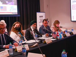 High-level participants during opening remarks.