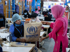 Bangladesh. Rohingya refugee women gain skills and a voice making eco-friendly products