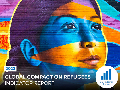 Cover image of the Global Compact on Refugees Indicator Report 2023