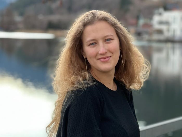 Slovakia. DAFI scholar Liudmyla studying Business Management