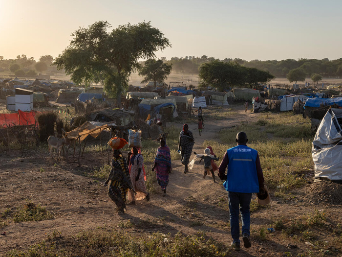 Chad. Whole village affected by floods