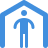 Pictogram of a human standing in a tent
