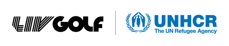 LIV Golf and UNHCR logos
