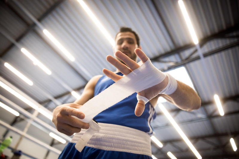 Germany. Boxer Wessam Salamana is training hard in the hope to compete in Tokyo 2020 under the Olympic Flag as a member of the Refugee Olympic Team.