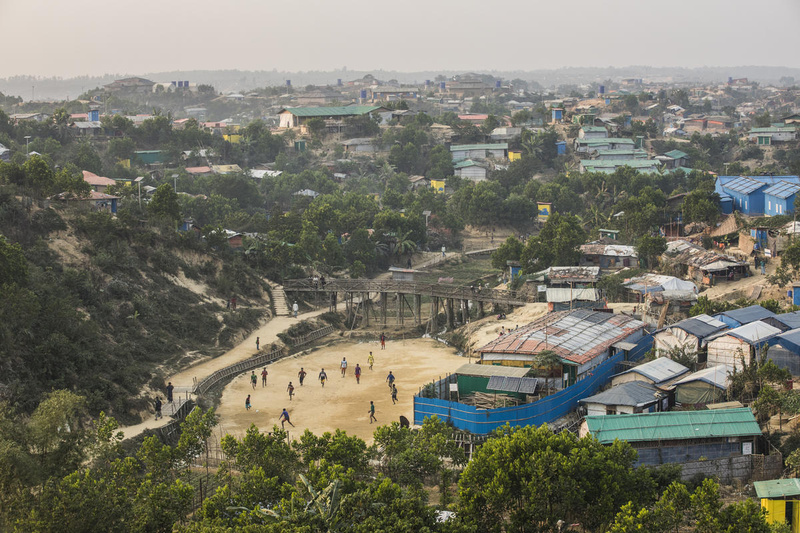 View over the camp 1 in Kutupalong refugee settlement in Cox’s Bazar.
