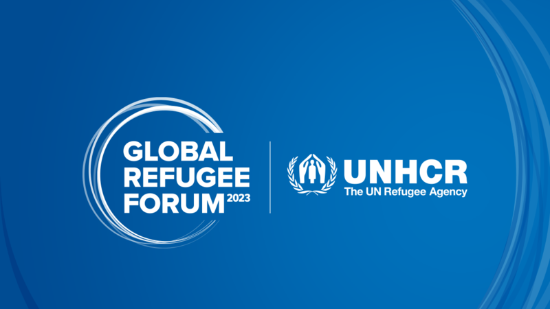 Global Refugee Forum logo with the UNHCR logo 