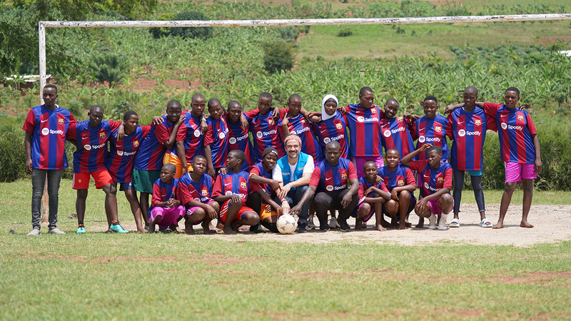 UNHCR Goodwill Ambassador Alfonso Herrera and FC Barcelona Foundation visit Nakivale and Oruchinga refugee settlements in Uganda to highlight the power of sport for refugees.