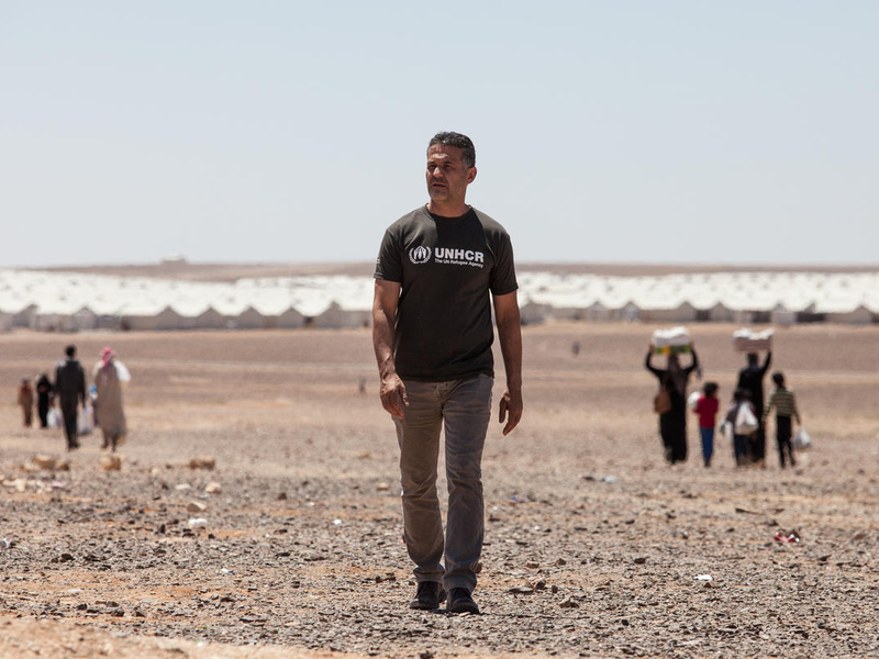 Jordan. Khaled Hosseini visits Syrian refugees.