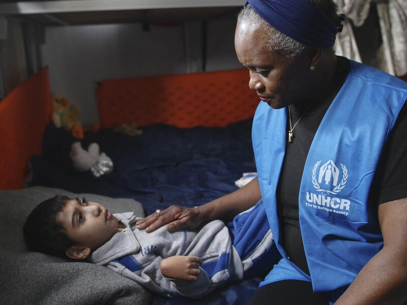 UNHCR Goodwill Amabassador Barbara Hendricks meets refugees in Greece
