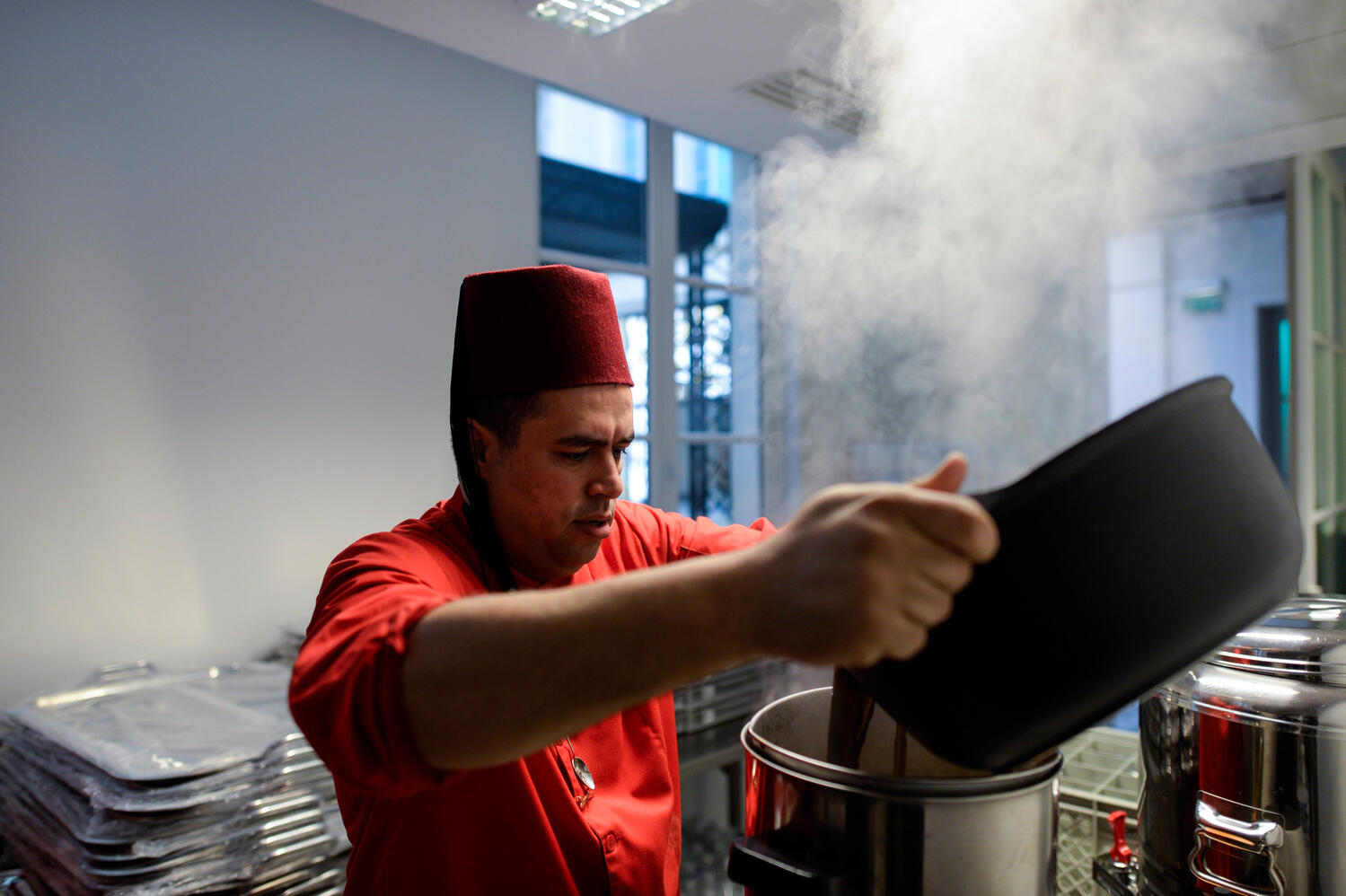 France. Syrian refugee chef cooks Paris Fashion Week