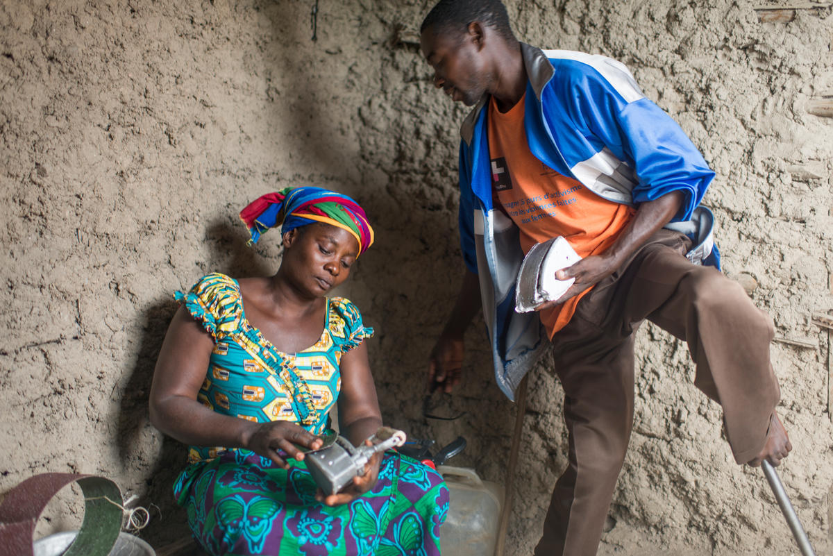 Democratic Republic of Congo. Burundian association of handicapped people in Lusenda refugee camp